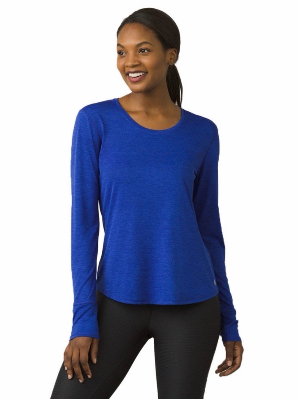 prAna Women's Cobalt Revere Long Sleeve Tee Size Large - Picture 2 of 6